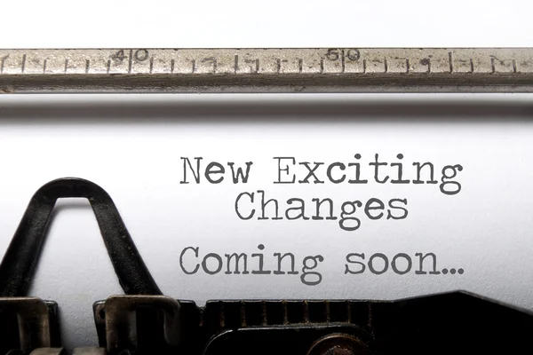 Exciting changes motivational saying — Stock Photo, Image