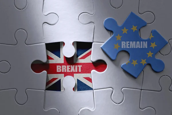 Brexit jigsaw puzzle — Zdjęcie stockowe