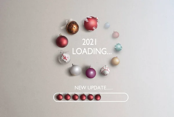 Baubles Shape Page Loading Icon 2021 Centre New Update — Stock Photo, Image
