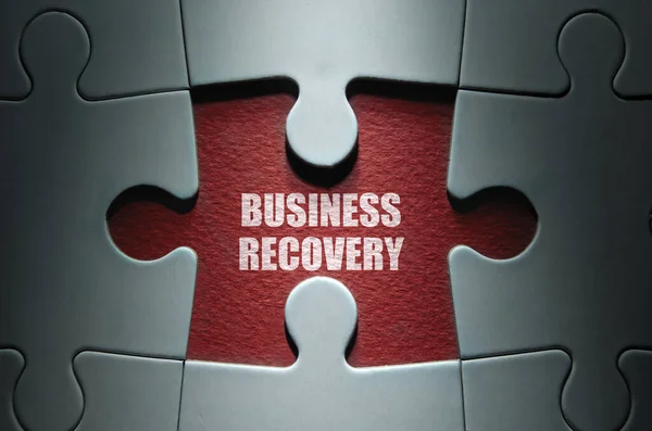 Missing Piece Clock Jigsaw Puzzle Business Recovery Center — Fotografia de Stock