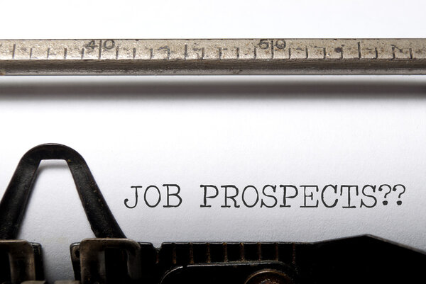 Job prospects on typewriter
