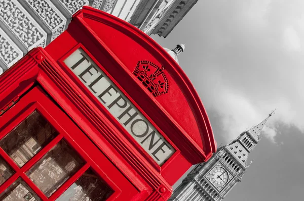 Caja de teléfono roja de Londres — Foto de Stock