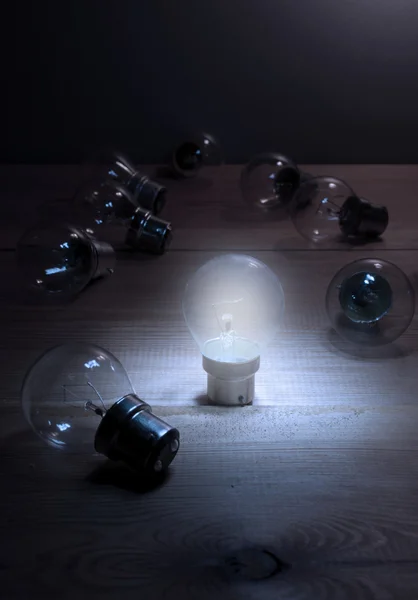 Lit bulb — Stock Photo, Image