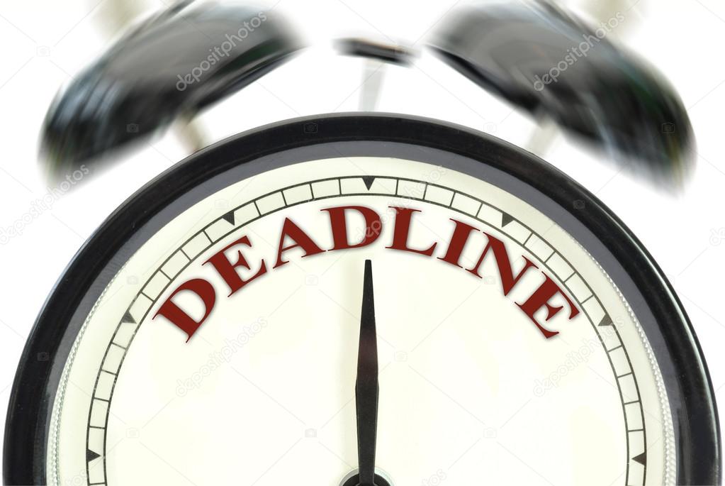 Red deadline word
