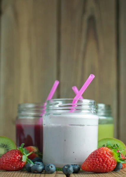 Detox fruity smoothies — Stock Photo, Image