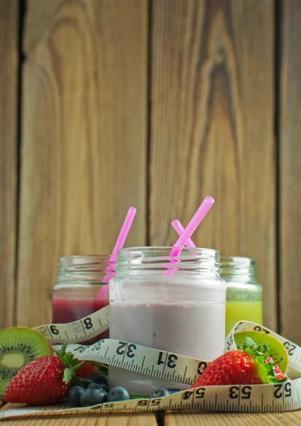 Detox fruity smoothies — Stock Photo, Image