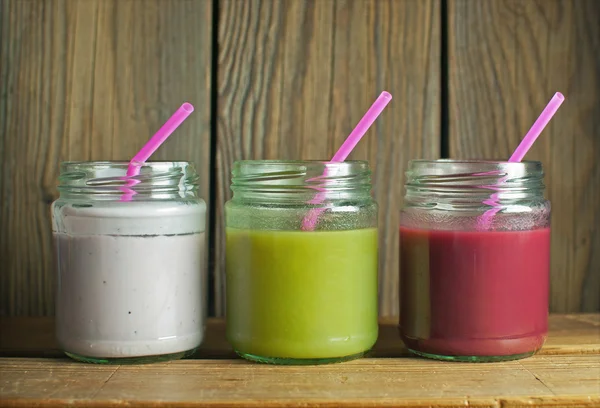 Detox fruktig smoothies — Stockfoto