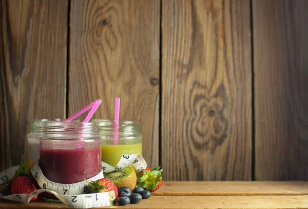 Smoothies frutados Detox — Fotografia de Stock