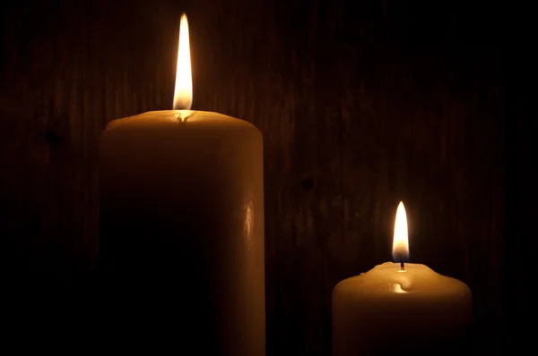 Lit candles close up — Stock Photo, Image