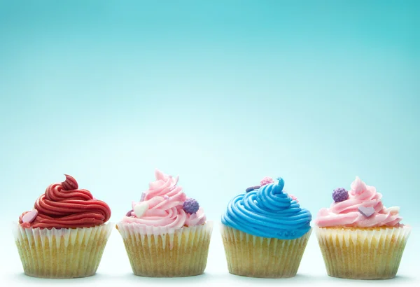 Flavored cream cupcakes — Stock Photo, Image