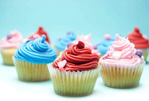 Flavored cream cupcakes — Stock Photo, Image