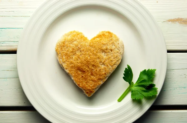 Tostadas en forma de corazón — Foto de Stock