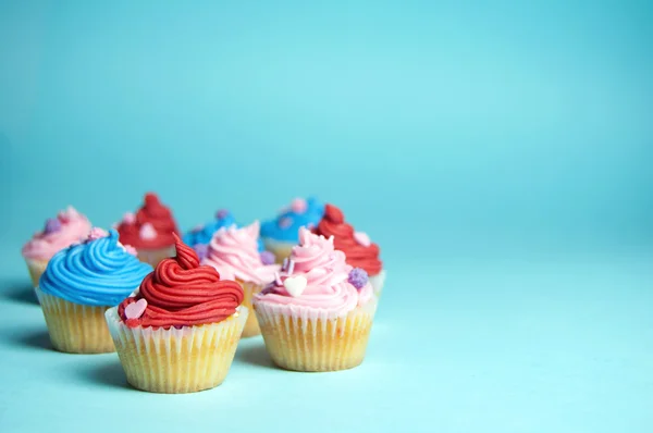 Flavored cream cupcakes — Stock Photo, Image