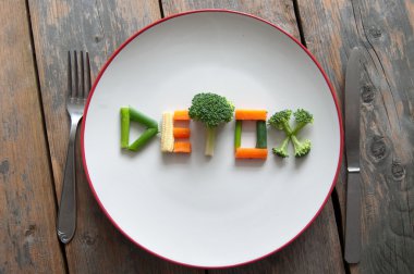 Detox diet concept clipart