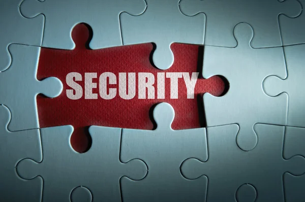 Pieces revealing the word security — Stock Photo, Image