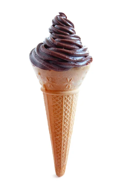 Chocolate ice cream cone — Stock Photo, Image