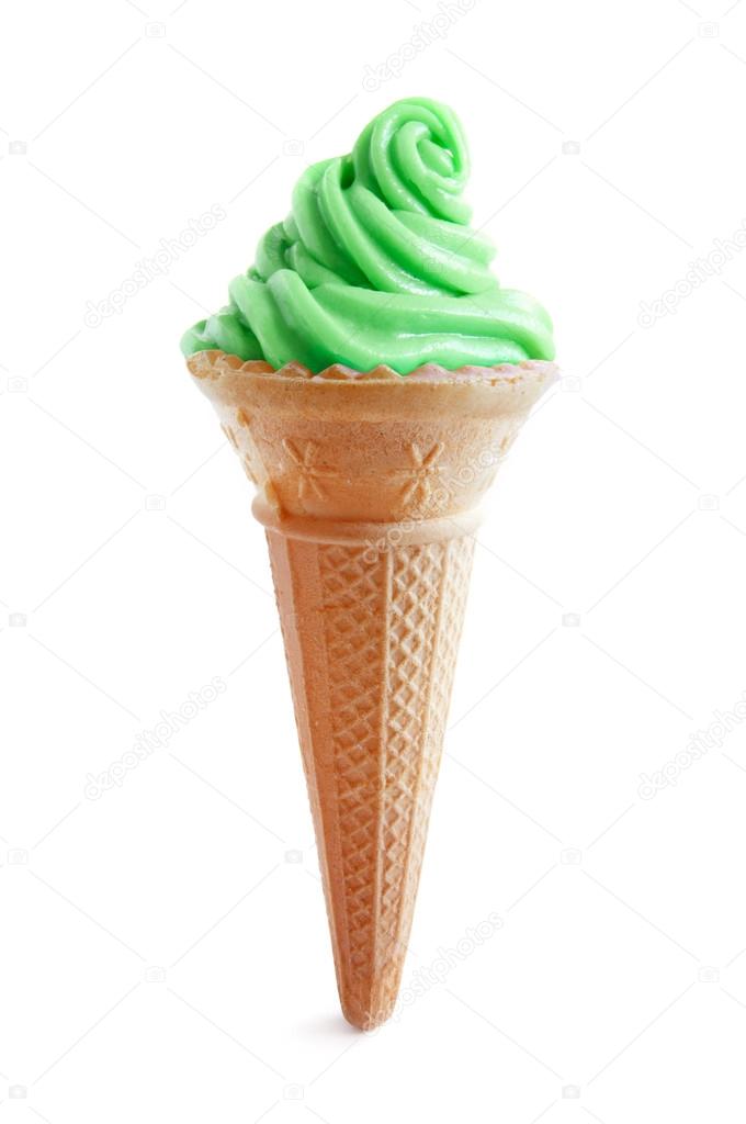 Mint ice cream cone Stock Photo by ©nupix 73301587