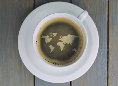 Kahve Kupası Dünya Haritası