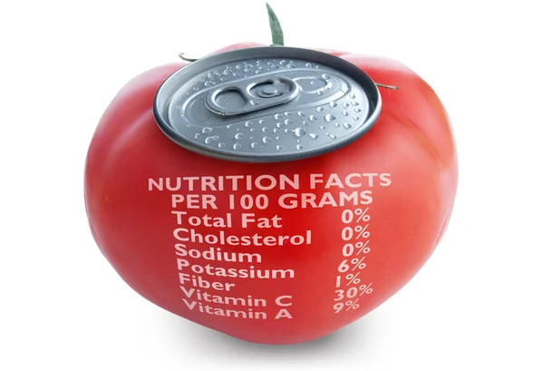 Suco de tomate nutrição fatos — Fotografia de Stock