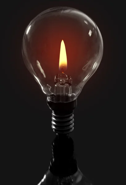 Kaars vlam lamp — Stockfoto