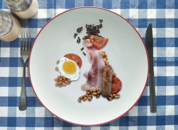 Grande friture britannique, petit déjeuner anglais — Photo