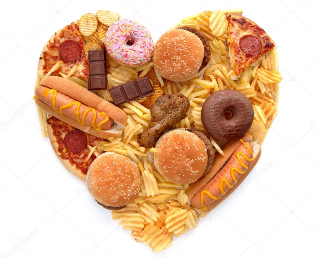 Heart shape junk food