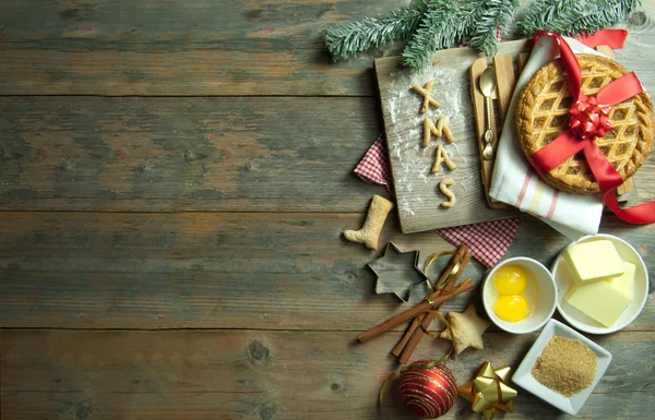 Christmas baking background — Stock Photo, Image