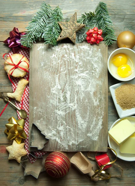 Christmas festive baking background — Stock Photo, Image