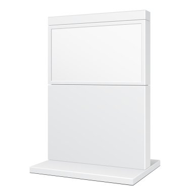 Açık Pos POI şehir ışıklı reklam Stand afiş kalkan görüntü, reklam. İllüstrasyon izole beyaz arka plan üzerinde. Vektör Eps10