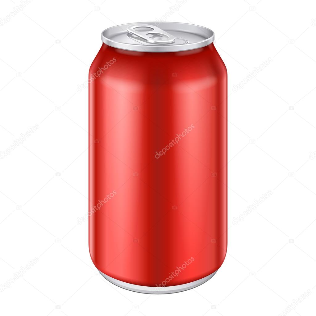 Red Metal Aluminum Beverage Drink Can 500ml. Ready For Your Design. Product Packing