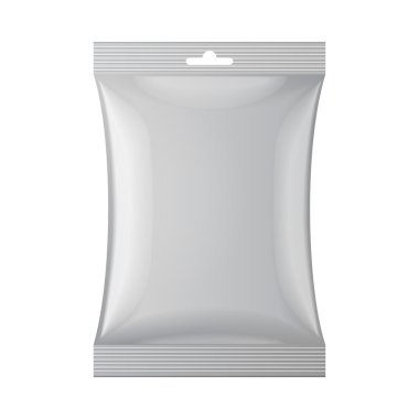 Gray Blank Foil Food Snack Sachet Bag Hang Slot Packaging For Coffee, Salt, Sugar, Pepper, Spices, Sachet, Sweets