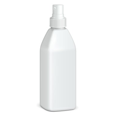 Kozmetik parfüm spreyi, deodorant, ferahlatıcı veya tıbbi antiseptik ilaç plastik şişe beyazı. Tasarımınız İçin Hazır
