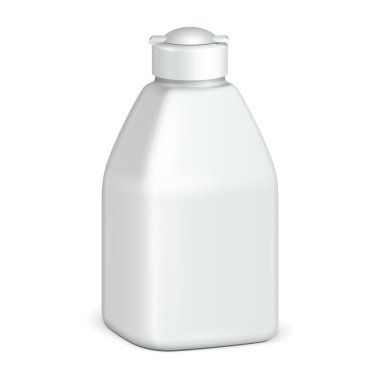 Kozmetik veya jel, sıvı sabun, losyon, krem, hijyen gri tonlamalı beyaz plastik şişe şampuan. Tasarımınız için hazır