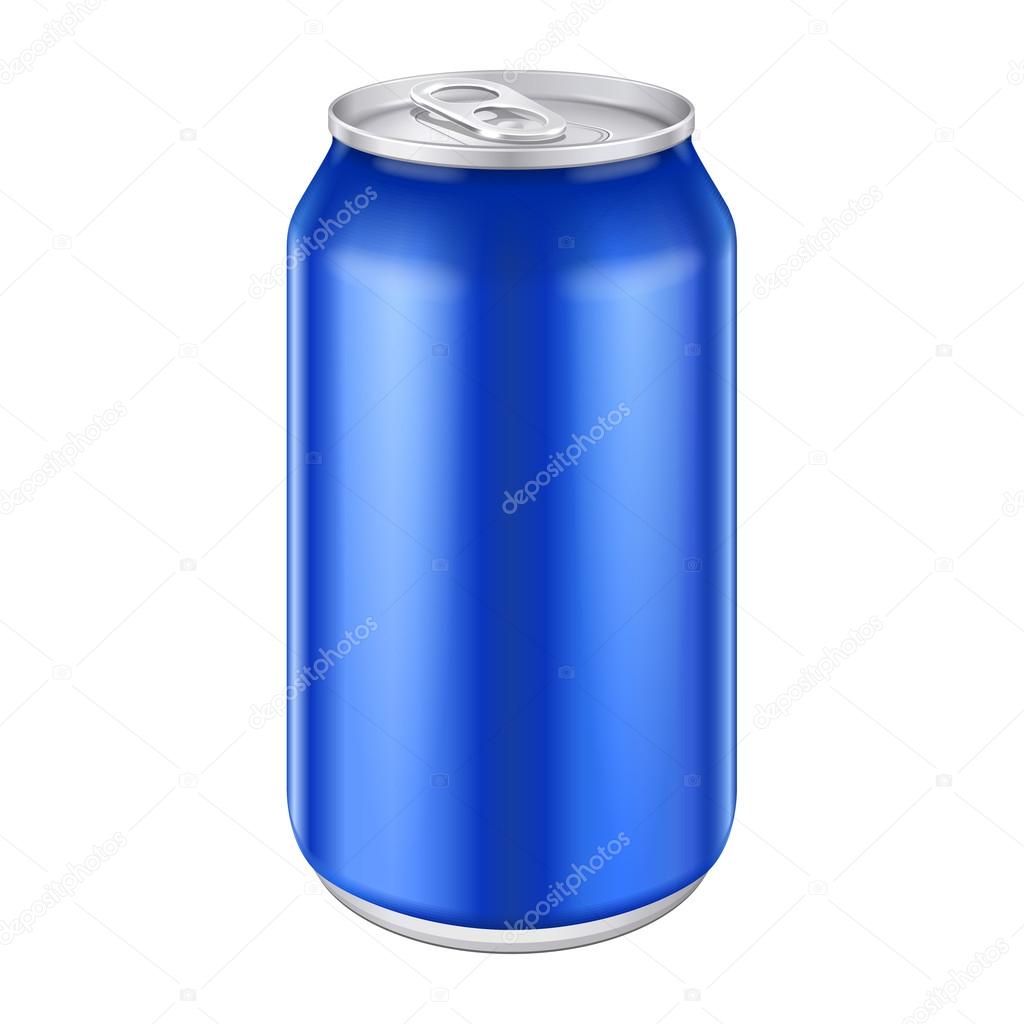 Blue Metal Aluminum Beverage Drink Can 500ml. Ready For Your Design. Product Packing