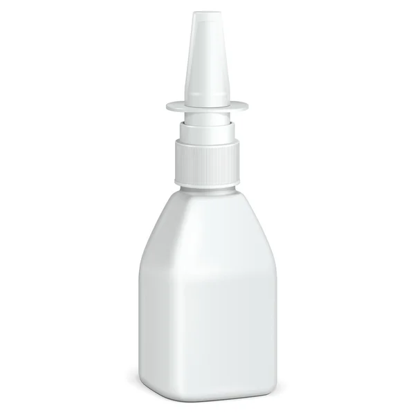 Spray Square Medical Nasal Antiseptic Drugs Plastic Bottle White. Ready For Your Design. Product Packing Vector EPS10 — Stock Illustration Spray Square Medical Nasal Antiseptic Drugs Plastic Bottle White. Ready For Your Design. Product Packing Vector EPS10 Vector Graphics