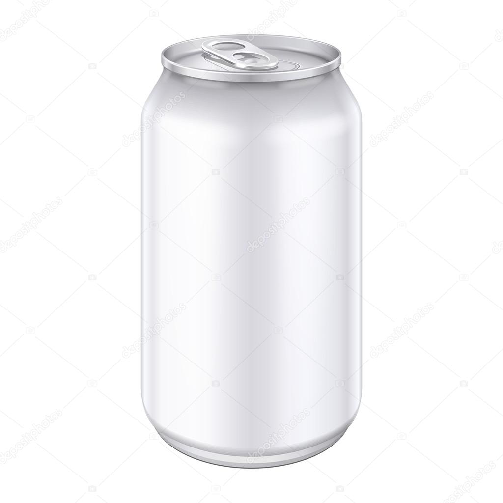 White Metal Aluminum Beverage Drink Can 500ml. Ready For Your Design. Product Packing