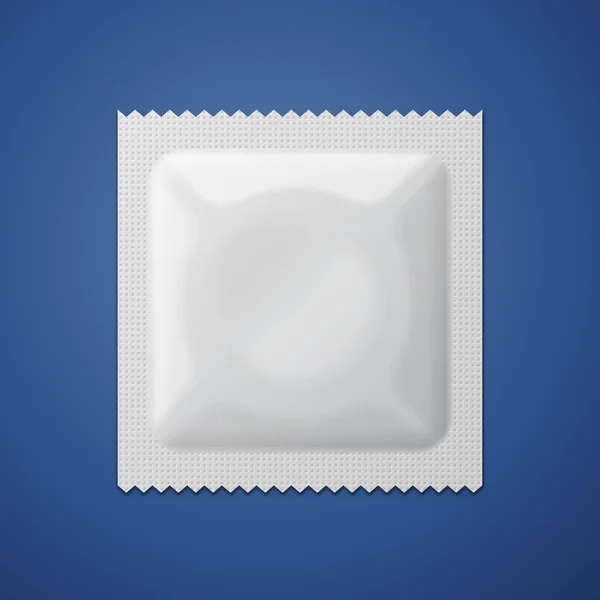 Λευκό κενό προφυλακτικό περιτύλιγμα. πρότυπο πακέτο φύλλο έτοιμο για το σχέδιό σας. διάνυσμα eps10 — Διανυσματικό Αρχείο