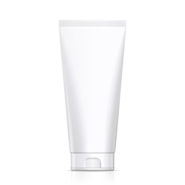 Mock Up Tube Of Cream Or Gel Grayscale White Clean. Products On White Background Isolated. Ready For Your Design. Product Packing. Vector EPS10