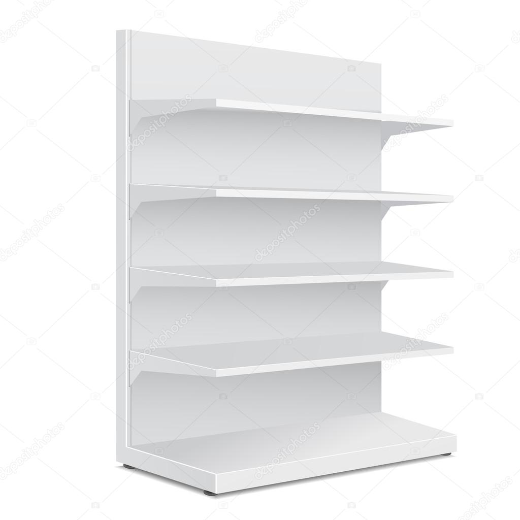 Download White Long Blank Empty Showcase Displays With Retail Shelves Products On White Background Isolated Ready For Your Design Product Packing Vector Eps10 Stock Vector Image By C Semenchenko 93368710