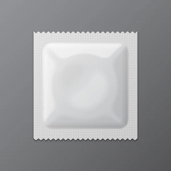 Λευκό κενό προφυλακτικό περιτύλιγμα. πρότυπο πακέτο φύλλο έτοιμο για το σχέδιό σας. διάνυσμα eps10 — Διανυσματικό Αρχείο