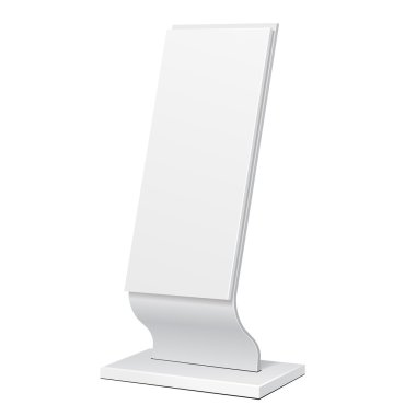 Açık hava reklam Stand afiş kalkan görüntü, reklam. İllüstrasyon izole beyaz arka plan üzerinde. Vektör Eps10