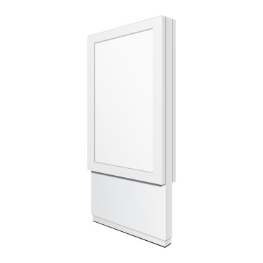 Outdoor POS POI City Light Citylight Box Advertising Stand Banner Shield Display, Advertising. Illustration Isolated On White Background. Vector EPS10