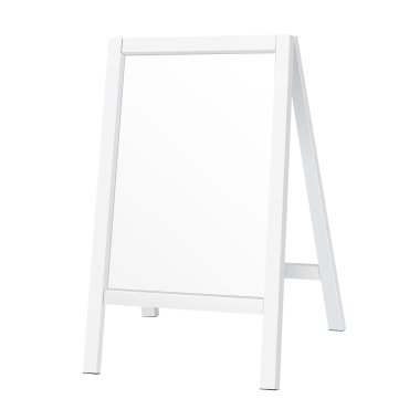 Outdoor Indoor Stander Advertising Stand Banner Shield Display, Advertising. Illustration Isolated On White Background. Vector EPS10