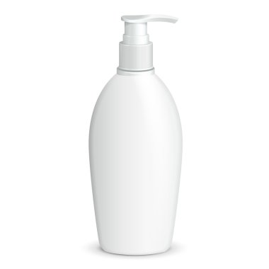 jel, köpük veya sıvı sabun dispenseri pompa plastik şişe beyaz. tasarımınız için hazır. vektör eps10 ambalaj ürün