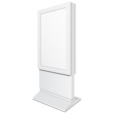 Outdoor POS POI City light Light box Advertising Stand Banner Shield Display, Advertising. Illustration Isolated On White Background. Vector EPS10