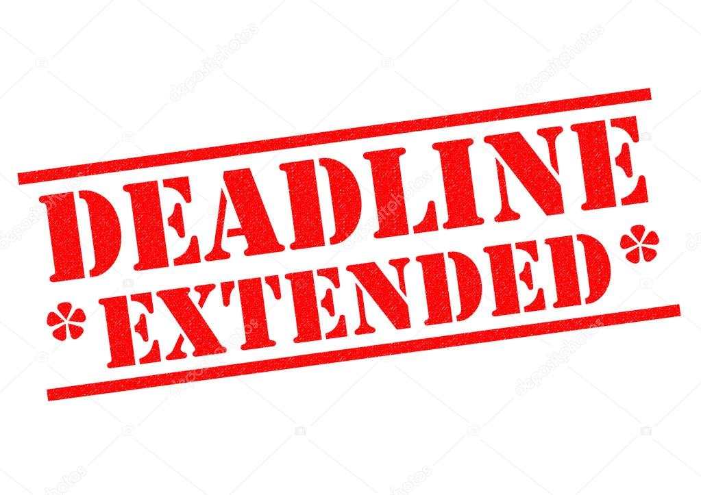 DEADLINE EXTENDED Rubber Stamp