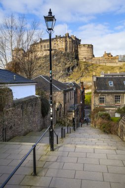 Edinburgh Kalesi Vennel görünümünü
