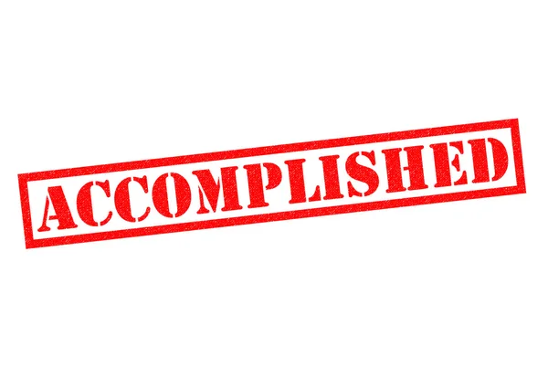 ACCOMPLISHED Rubber Stamp — Stock Photo, Image