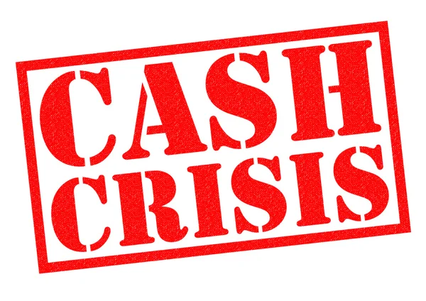 CASH CRISIS Timbre en caoutchouc — Photo