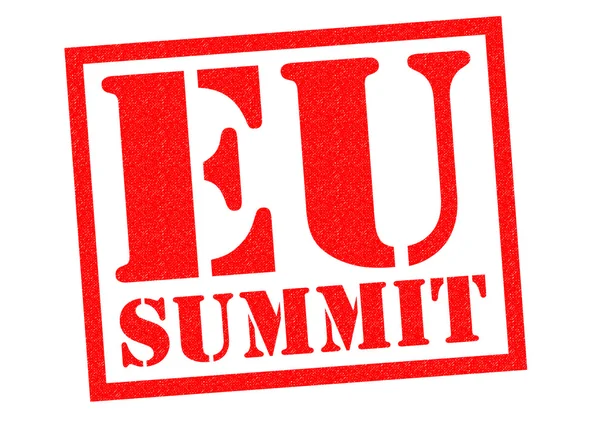 EU SUMMIT Rubber Stamp — Stock Photo, Image